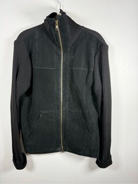 BUM EQUIPMENT | Y2K Suede Knit Jacket Size L
